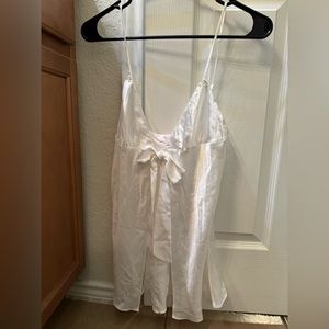 Short white open front slip, Victoria’s Secret size S